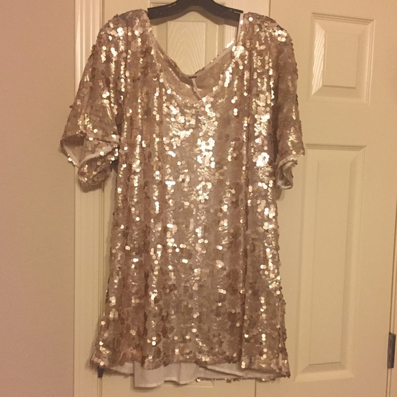 Free people sequin t shirt dress Clearance